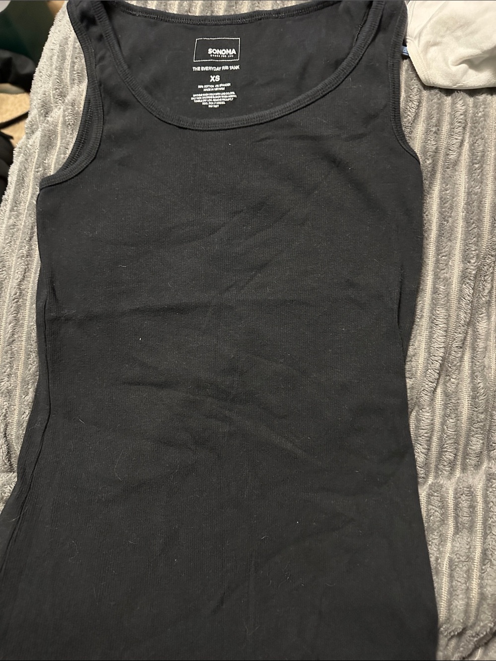 Sonoma Black Ribbed Tank Top